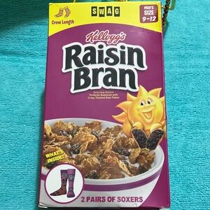 Kellogg's Raisin Bran Crew Length Soxers